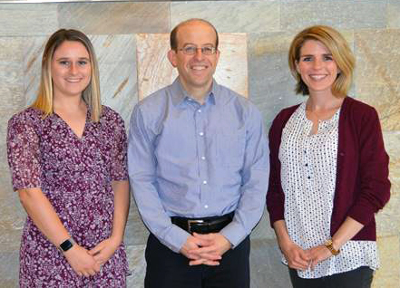 Photo of HealthScore Program members: Bri Castrogivanni; William A. Wood, MD, MPH; and Carly Baily, MA